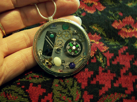 Compass View Steampunk Watch Works Pendant – My Mystic Gems